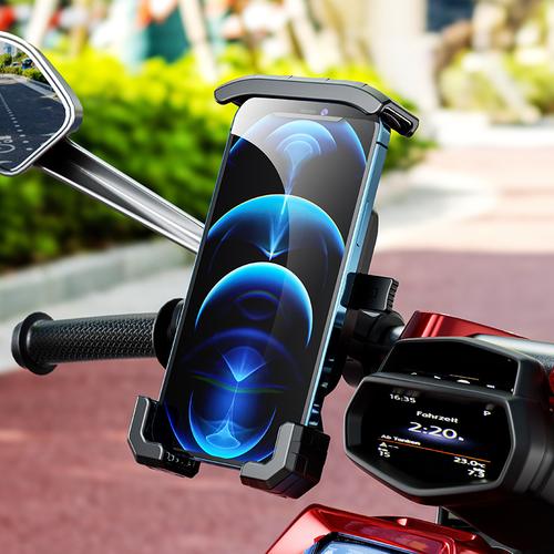 跨境热卖摩托车手机支架自行车电动车户外骑行导航支架防抖可旋转